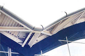 R加工技術を使用した建設物-屋根アーチの画像